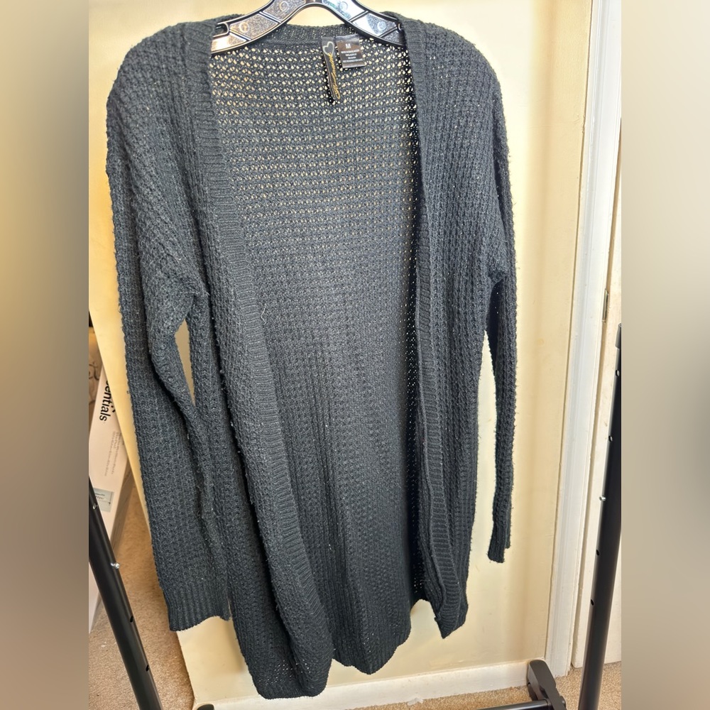 Women Black Cardigan Sweater